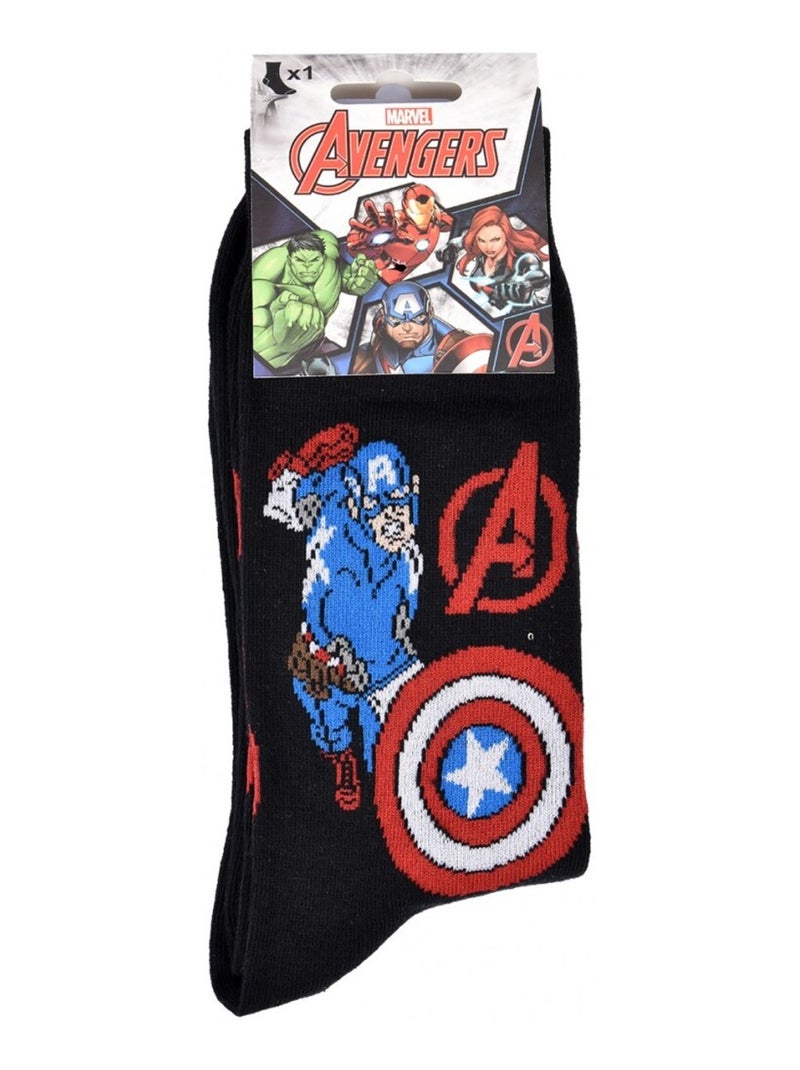 Chaussettes Pack Cadeaux Homme MARVEL AVENGERS Noir Bleu Blanc - Kiabi