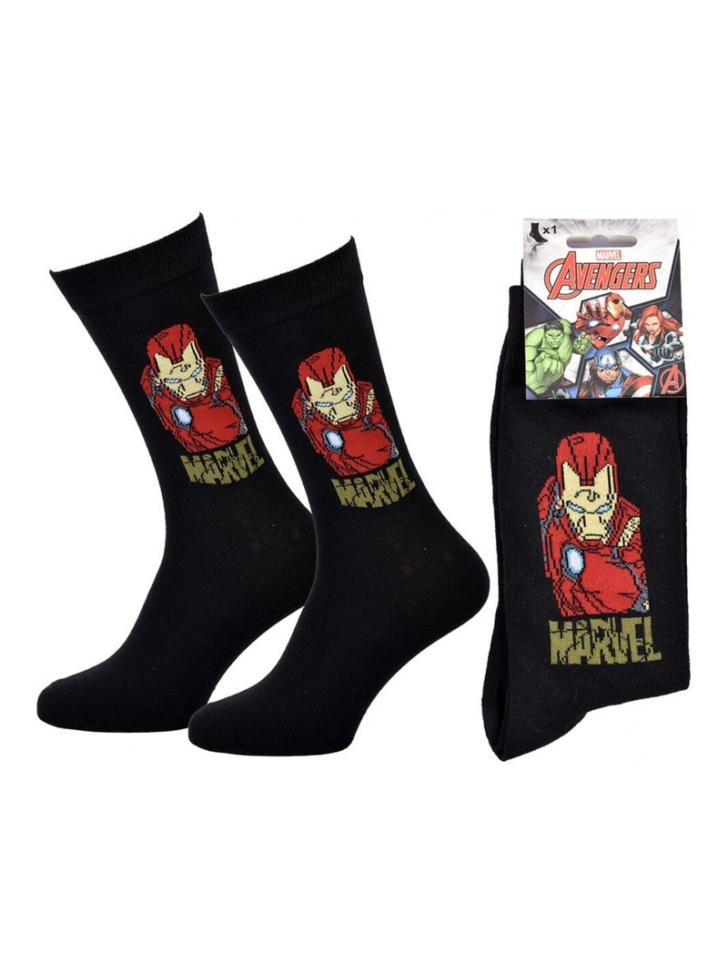 Chaussettes Pack Cadeaux Homme MARVEL AVENGERS Noir / Rouge / Jaune - Kiabi