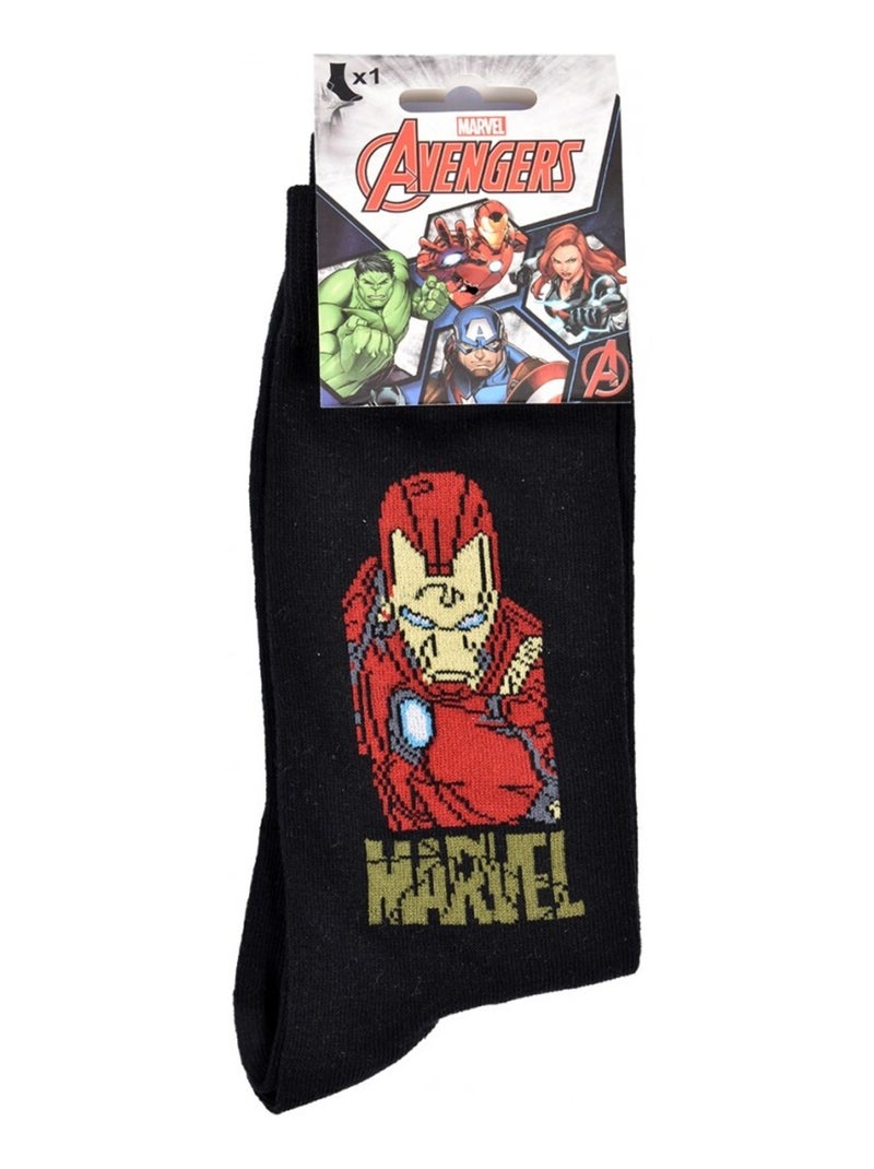Chaussettes Pack Cadeaux Homme MARVEL AVENGERS Noir / Rouge / Jaune - Kiabi