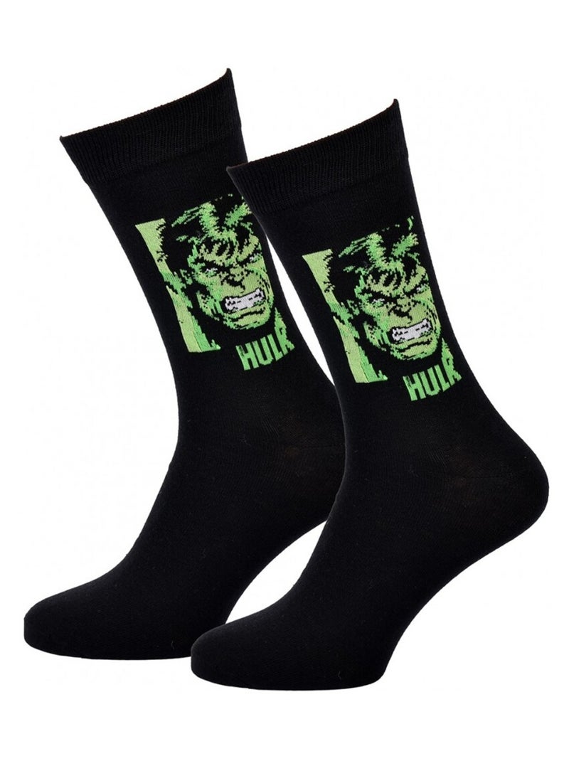 Chaussettes Pack Cadeaux Homme MARVEL AVENGERS Noir Vert - Kiabi
