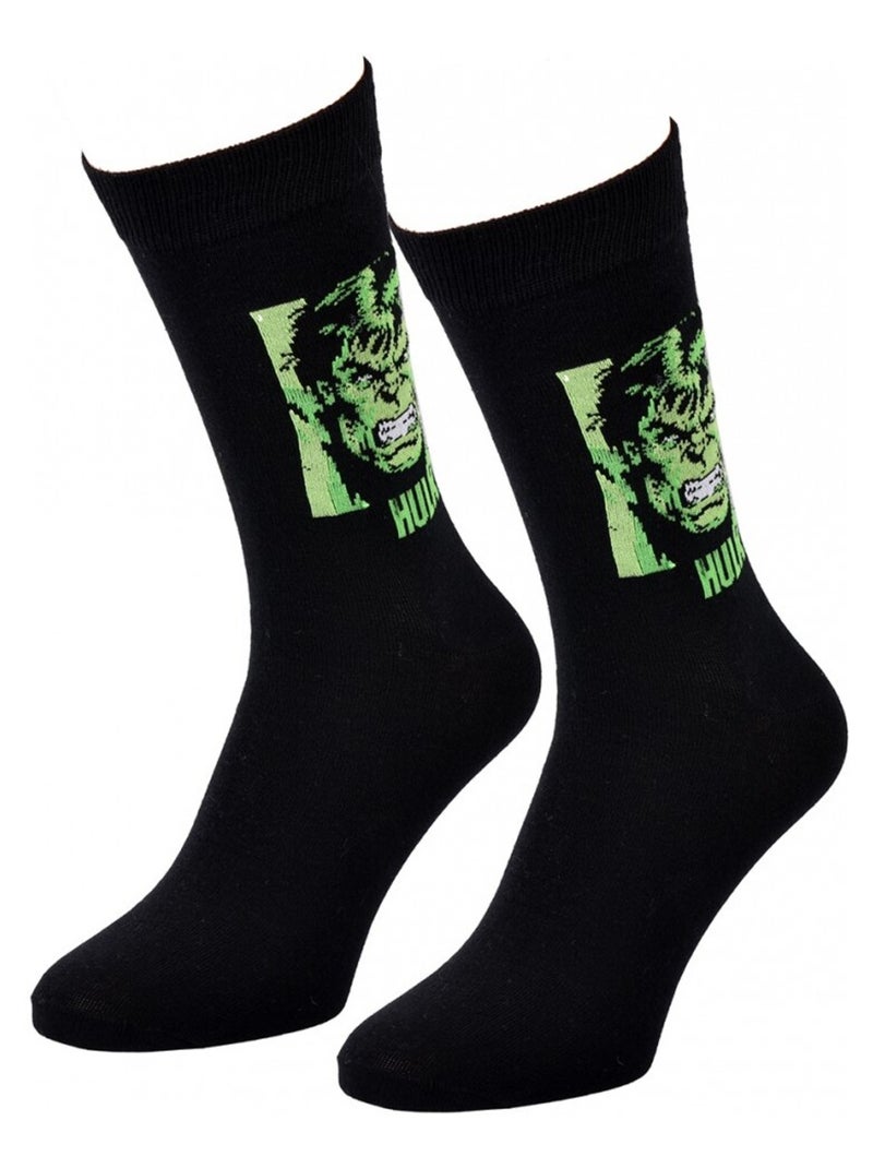 Chaussettes Pack Cadeaux Homme MARVEL AVENGERS Noir Vert - Kiabi