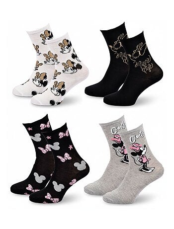 Chaussettes Pack Femme DISNEY MINNIE Pack de 4 Paires