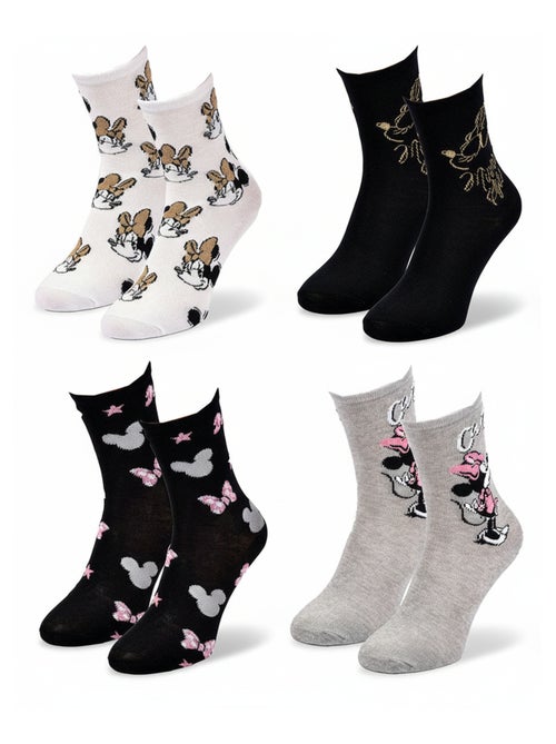 Chaussettes Pack Femme DISNEY MINNIE Pack de 4 Paires - Kiabi