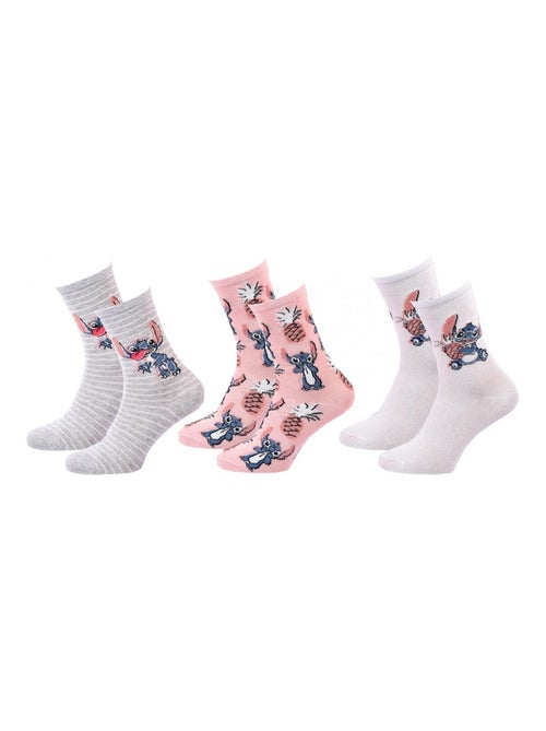 Chaussettes Pack Femme LILO ET STITCH - Pack de 3 - Kiabi