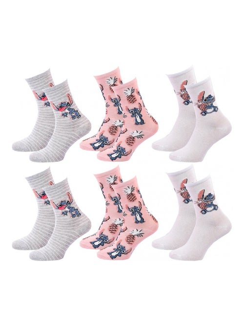 Chaussettes Pack Femme LILO ET STITCH - Pack de 6 - Kiabi