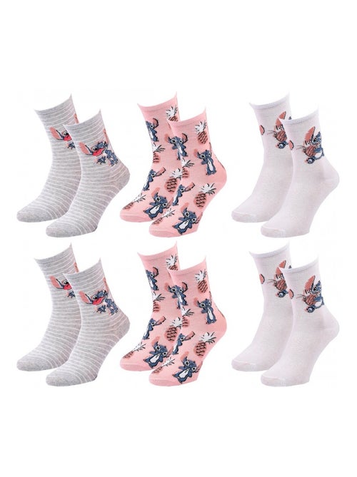 Chaussettes Pack Femme LILO ET STITCH - Pack de 6 - Kiabi