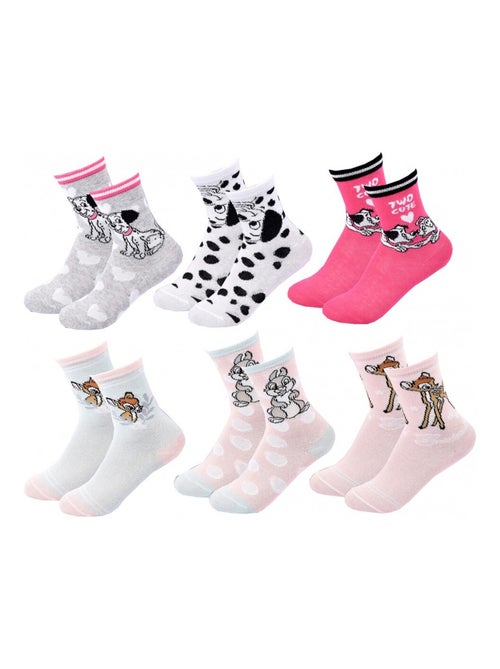 Chaussettes Pack Fille DISNEY CLASSIC - Pack de 6 - Kiabi