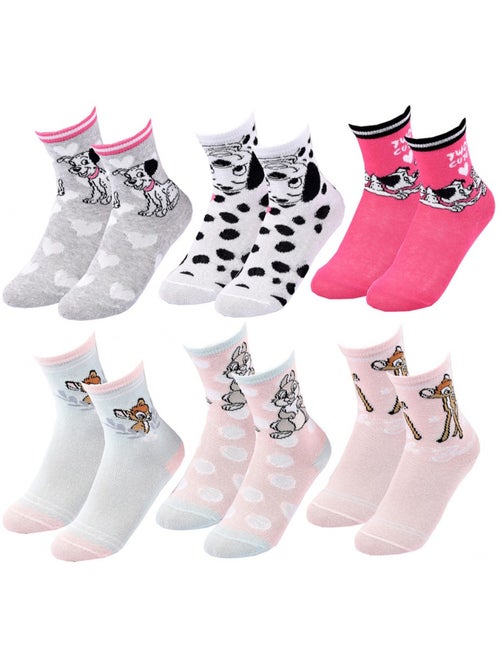 Chaussettes Pack Fille DISNEY CLASSIC - Pack de 6 - Kiabi
