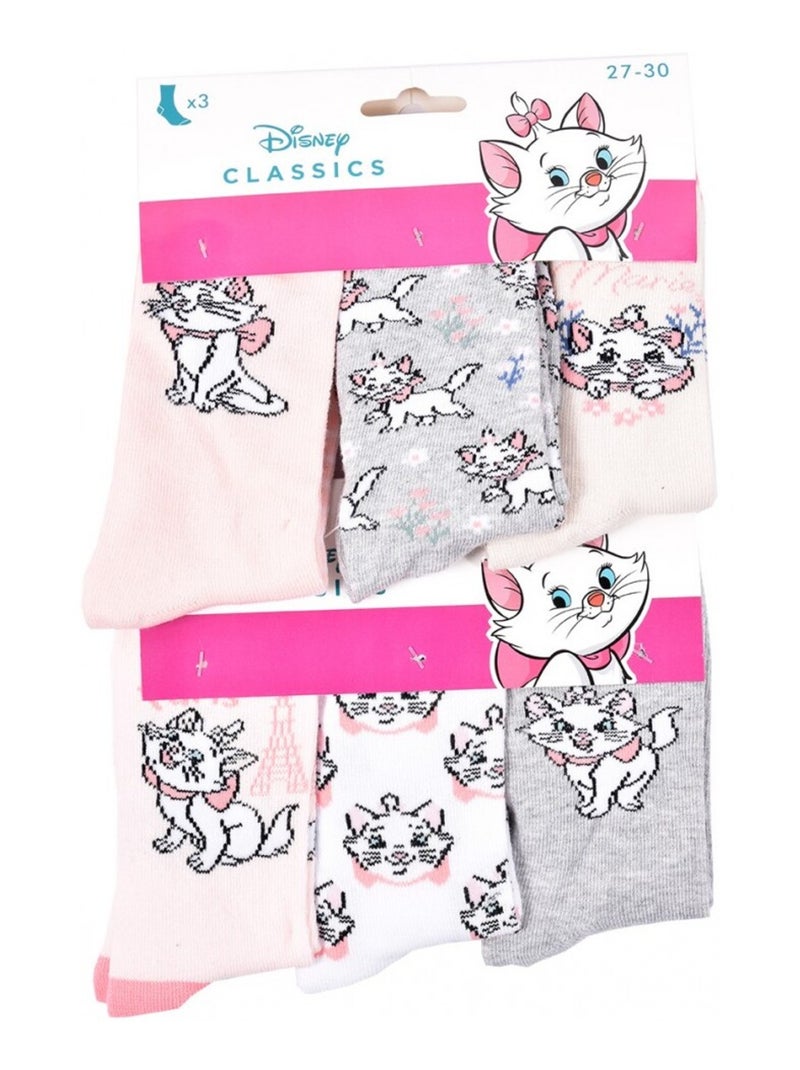 Chaussettes Pack Fille DISNEY CLASSIC - Pack de 9 Blanc Rose clair Bleu - Kiabi