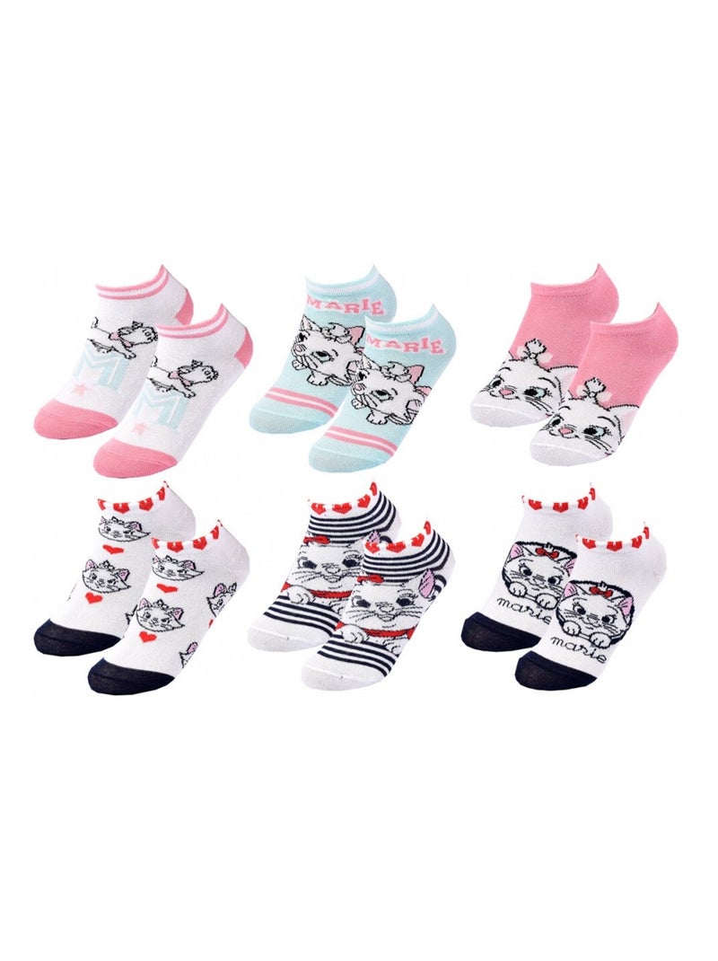Chaussettes Pack Fille DISNEY CLASSIC - Pack de 9 Blanc Rose clair Gris - Kiabi
