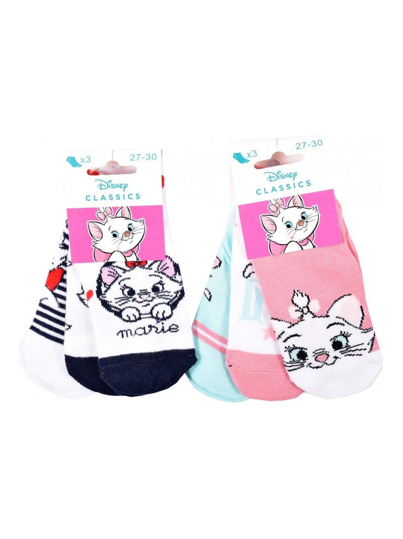 Chaussettes Pack Fille DISNEY CLASSIC - Pack de 9 Blanc Rose clair Gris - Kiabi