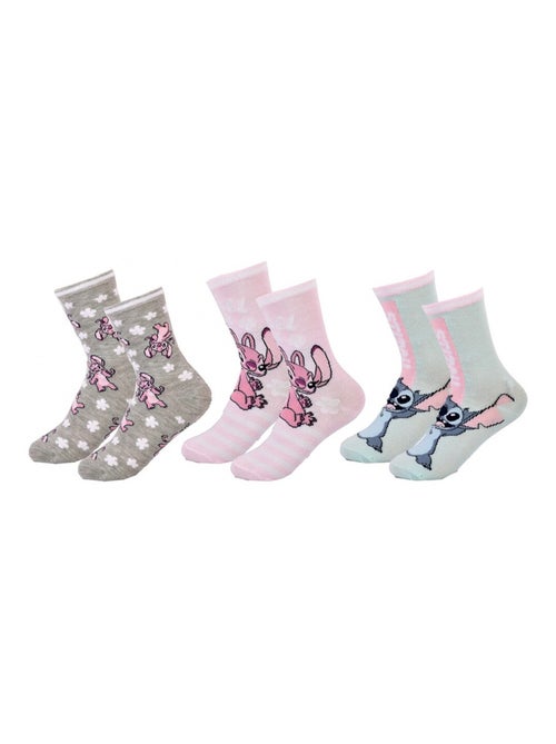 Chaussettes Pack Fille DISNEY LILO ET STITCH Pack de 3 - Kiabi