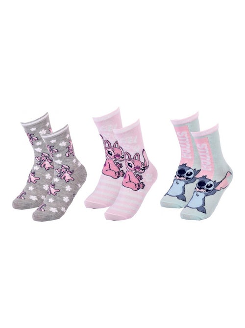 Chaussettes Pack Fille DISNEY LILO ET STITCH Pack de 3 - Kiabi
