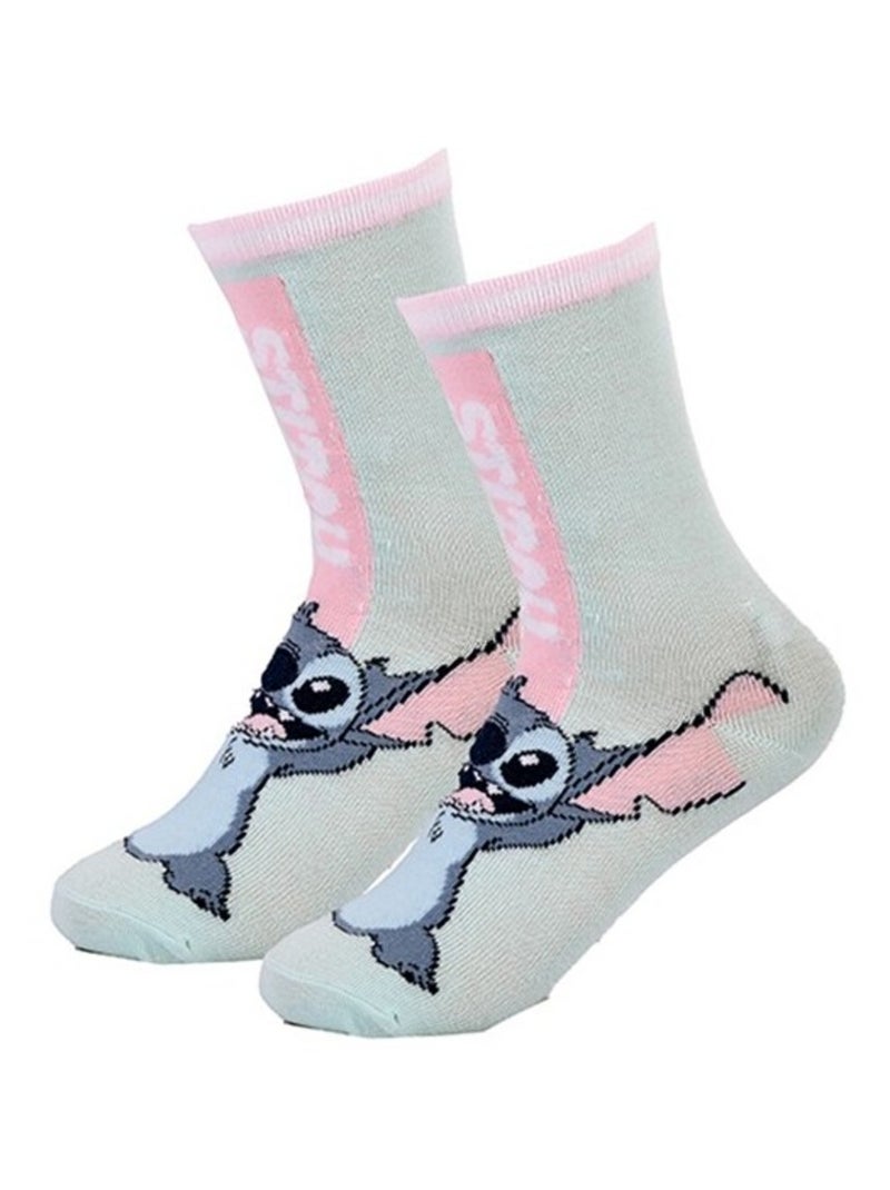 Chaussettes Pack Fille DISNEY LILO ET STITCH Pack de 3 Gris Rose clair - Kiabi