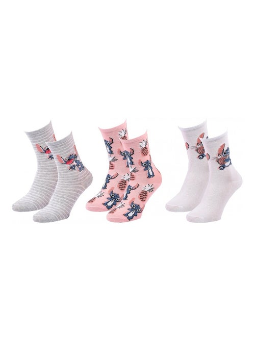 Chaussettes Pack Fille DISNEY LILO ET STITCH Pack de 3 - Kiabi