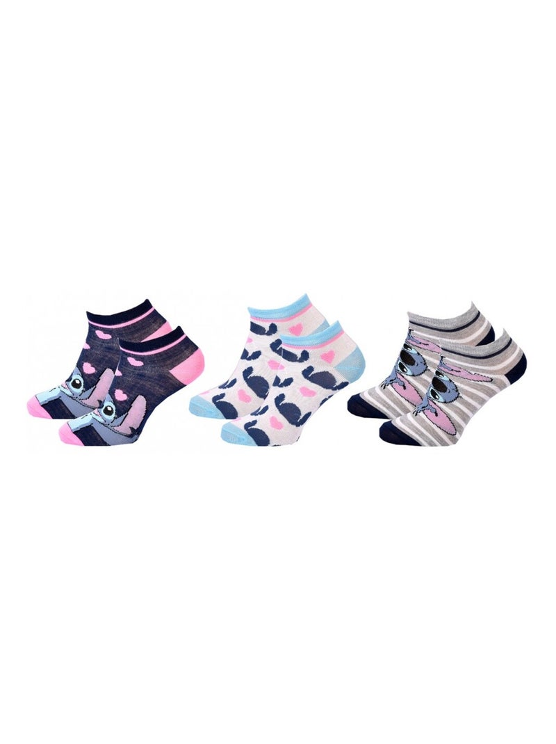 Chaussettes Pack Fille DISNEY LILO ET STITCH Pack de 6 Bleu Multicolore Blanc - Kiabi
