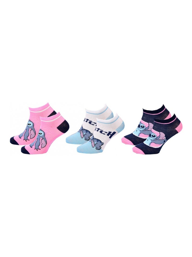 Chaussettes Pack Fille DISNEY LILO ET STITCH Pack de 6 Bleu Multicolore Blanc - Kiabi
