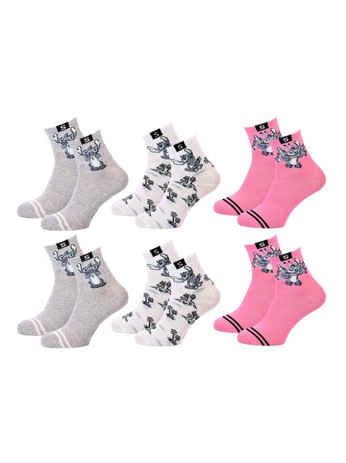 Chaussettes Pack Fille DISNEY LILO ET STITCH Pack de 6 - Kiabi