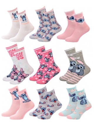 Chaussettes Pack Fille DISNEY LILO ET STITCH Pack de 9