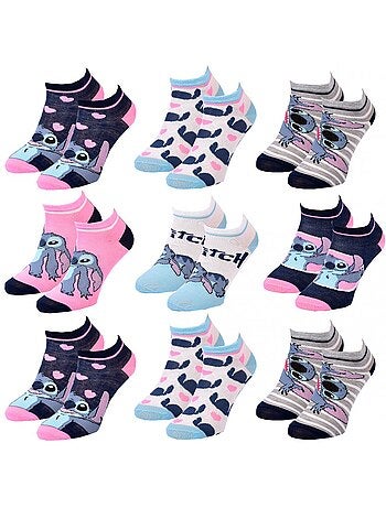 Chaussettes Pack Fille DISNEY LILO ET STITCH Pack de 9