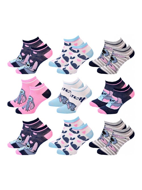 Chaussettes Pack Fille DISNEY LILO ET STITCH Pack de 9 - Kiabi
