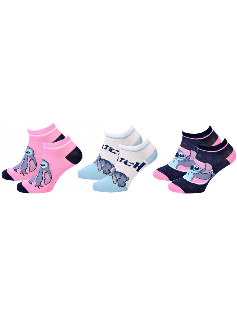 Chaussettes Pack Fille DISNEY LILO ET STITCH Pack de 9 Bleu Multicolore Blanc - Kiabi