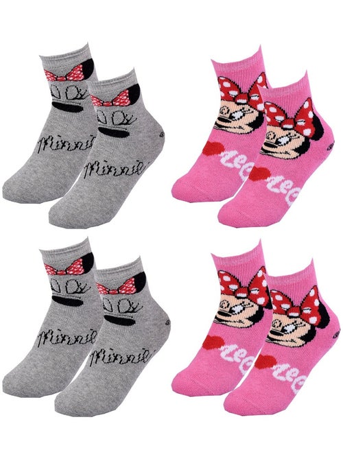 Chaussettes Pack Fille DISNEY MINNIE Pack de 4 Paires - Kiabi