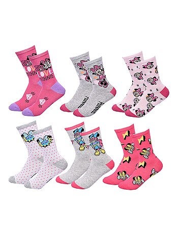 Chaussettes Pack Fille DISNEY MINNIE Pack de 6 Paires