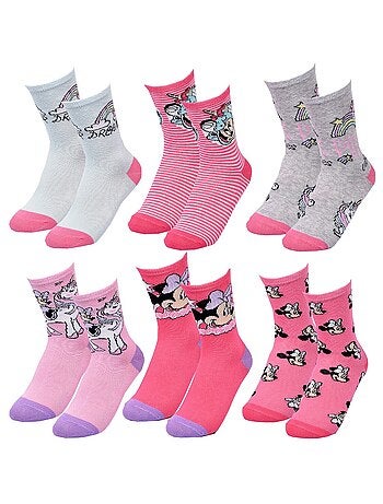 Chaussettes Pack Fille DISNEY MINNIE Pack de 6 Paires