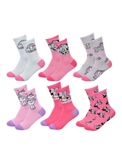 Chaussettes Pack Fille DISNEY MINNIE Pack de 6 Paires - Kiabi