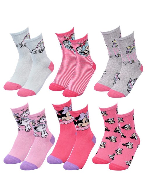 Chaussettes Pack Fille DISNEY MINNIE Pack de 6 Paires - Kiabi