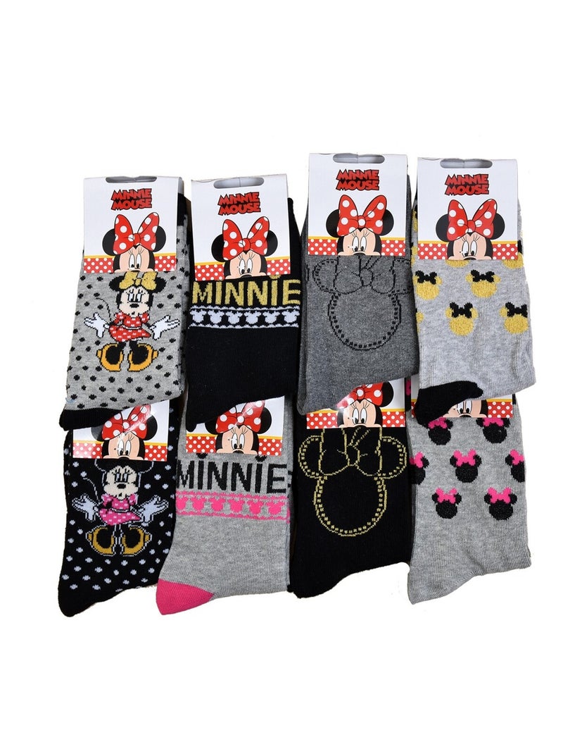 Chaussettes Pack Fille DISNEY MINNIE Pack de 9 Paires Gris Multicolore Blanc - Kiabi