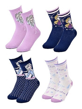 Chaussettes Pack Fille LA REINE DES NEIGES - Pack de 4