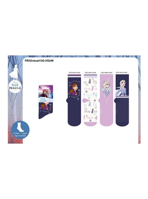 Chaussettes Pack Fille LA REINE DES NEIGES - Pack de 4 - Kiabi