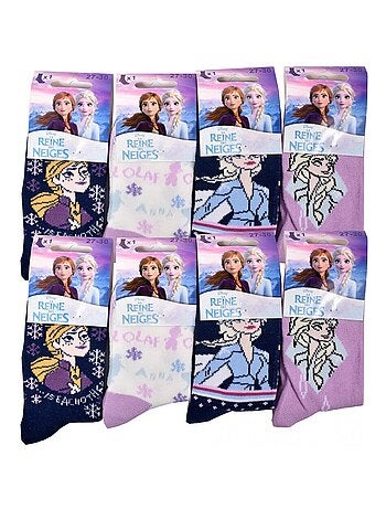 Chaussettes Pack Fille LA REINE DES NEIGES - Pack de 8