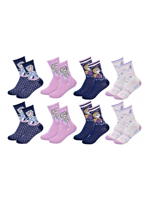 Chaussettes Pack Fille LA REINE DES NEIGES - Pack de 8 - Kiabi