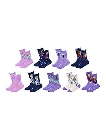 Chaussettes Pack Fille LA REINE DES NEIGES - Pack de 9