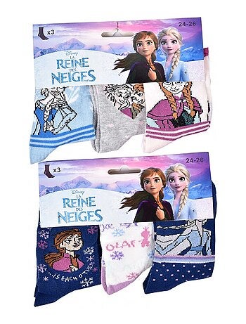 Chaussettes Pack Fille LA REINE DES NEIGES - Pack de 9