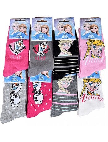 Chaussettes Pack Fille LA REINE DES NEIGES - Pack de 9