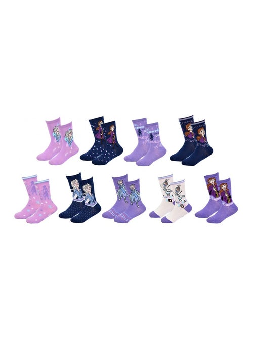 Chaussettes Pack Fille LA REINE DES NEIGES - Pack de 9 - Kiabi