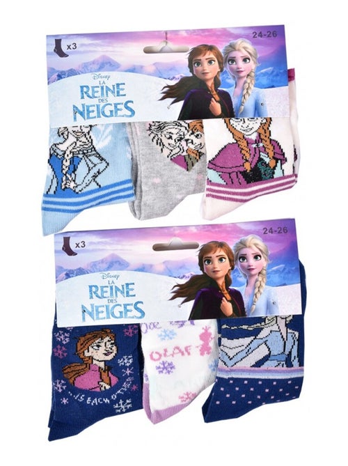 Chaussettes Pack Fille LA REINE DES NEIGES - Pack de 9 - Kiabi