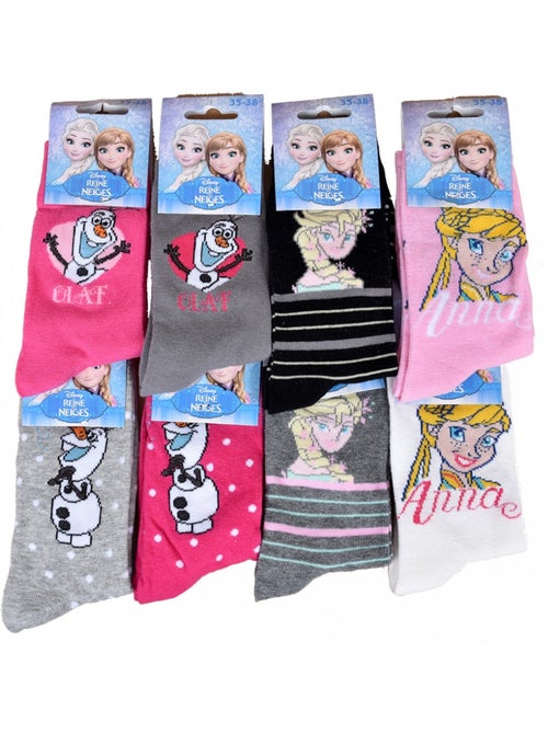 Chaussettes Pack Fille LA REINE DES NEIGES - Pack de 9 - Kiabi