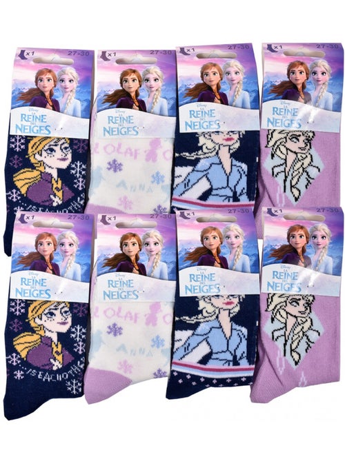 Chaussettes Pack Fille LA REINE DES NEIGES - Pack de 9 - Kiabi