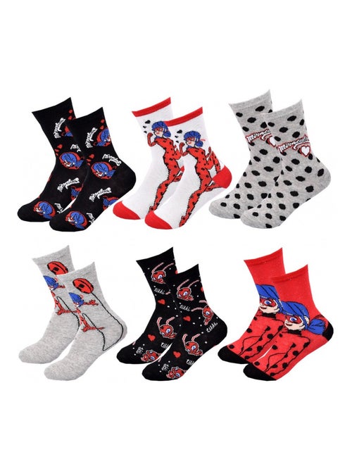 Chaussettes Pack Fille MIRACULOUS - Pack de 6 - Kiabi