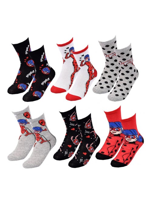 Chaussettes Pack Fille MIRACULOUS - Pack de 6 - Kiabi Chaussettes Pack Fille MIRACULOUS - Pack de 6 - Kiabi