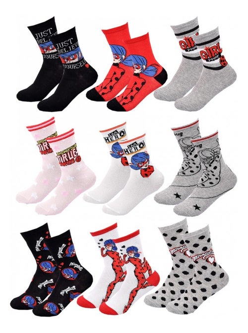 Chaussettes Pack Fille MIRACULOUS - Pack de 9 - Kiabi