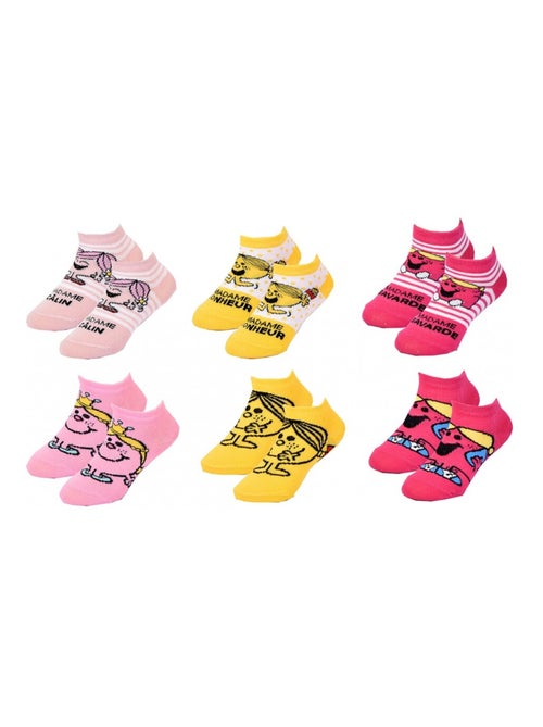 Chaussettes Pack Fille MONSIEUR MADAME - Pack de 6 - Kiabi