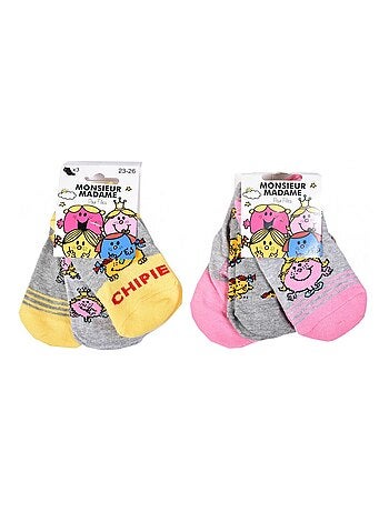 Chaussettes Pack Fille MONSIEUR MADAME - Pack de 6