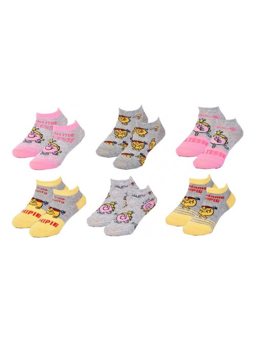 Chaussettes Pack Fille MONSIEUR MADAME - Pack de 6 - Kiabi