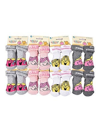 Chaussettes Pack Fille MONSIEUR MADAME - Pack de 8